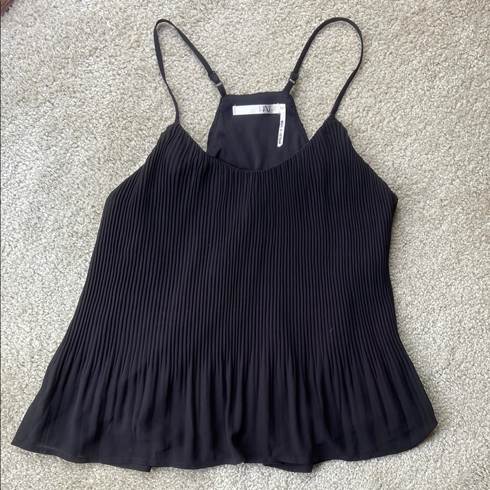 🪷HAVE Black Pleated Women's Tanktop
